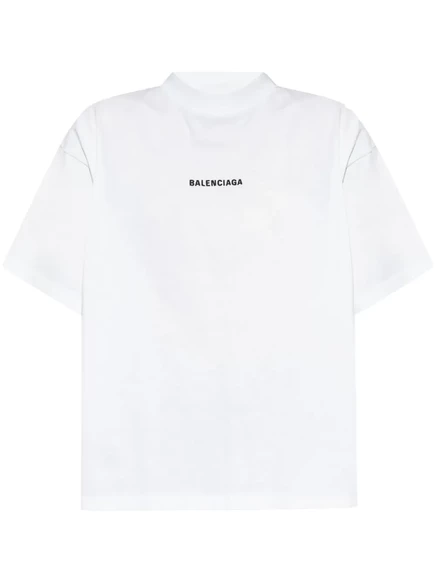 Футболка с вышитым логотипом Balenciaga white