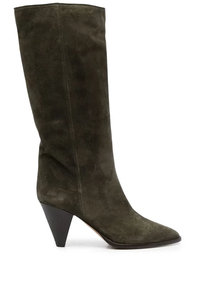 Замшевые сапоги до колен ISABEL MARANT Rouxy green