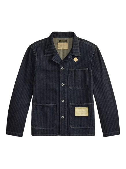 Мужская рубашка-куртка Ralph Lauren RRL в полоску, синяя