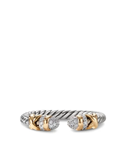 Женское кольцо David Yurman Helena, серебро/18К, бриллианты