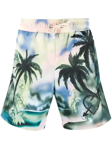 Спортивные шорты из сетки Palm Angels Paradise blue