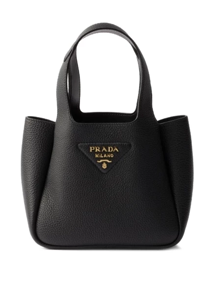 Кожаная сумка-тоут Prada mini black