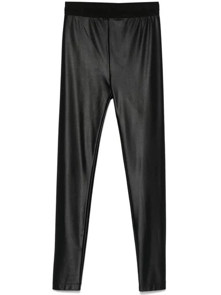 Женские леггинсы Versace Jeans Couture с логотипом, черные