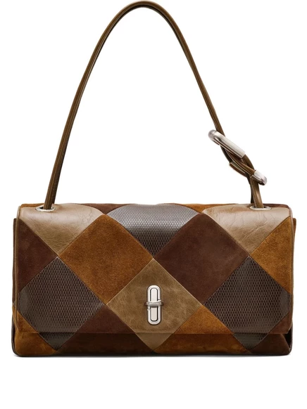 Большая сумка Marc Jacobs с двойным наплечником brown
