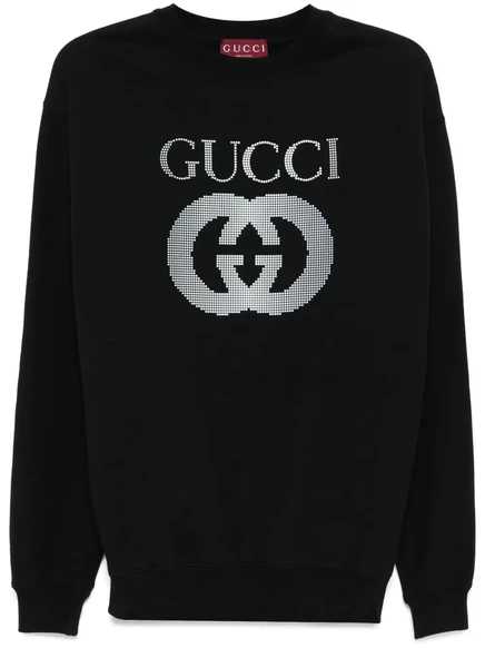 Свитшот Gucci с аппликацией в виде буквы G на переплетении black