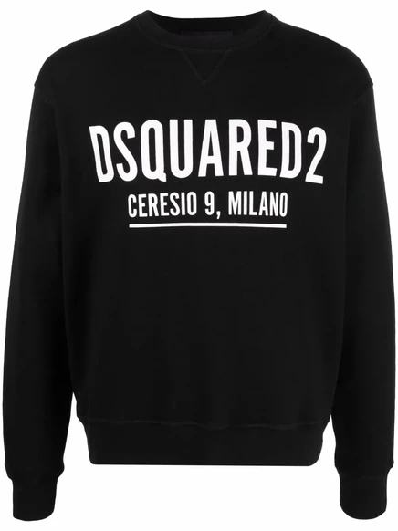 Мужской свитшот DSquared2 из хлопка с логотипом, черный