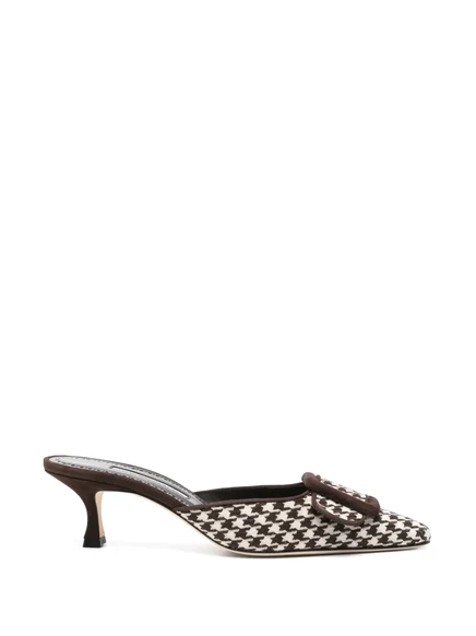Женские мюли Manolo Blahnik Maysalebi, коричневые