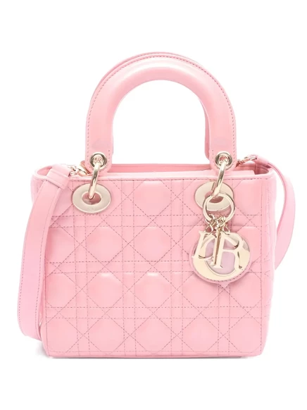 Маленькая сумка Lady Dior, бывшая в употреблении у Кристиана Диора pink