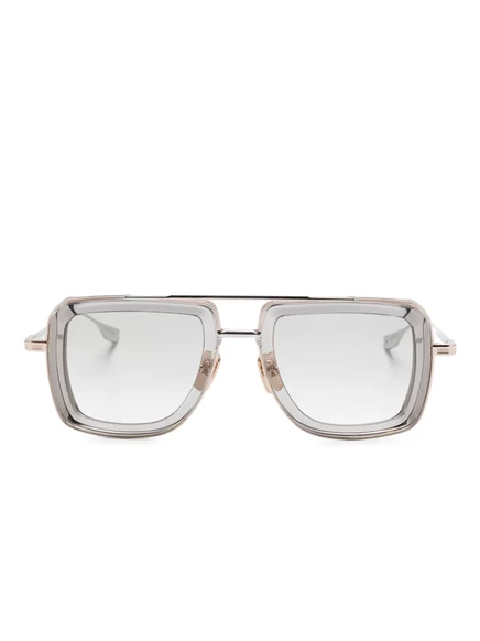 Унисекс солнцезащитные очки Dita Eyewear авиаторные, серебристые