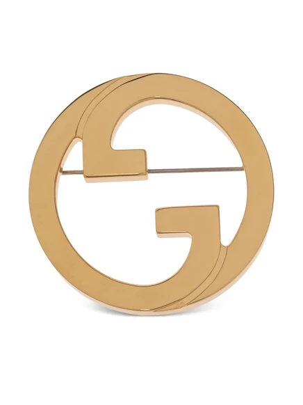 Женская брошь Gucci Blondie золотистая