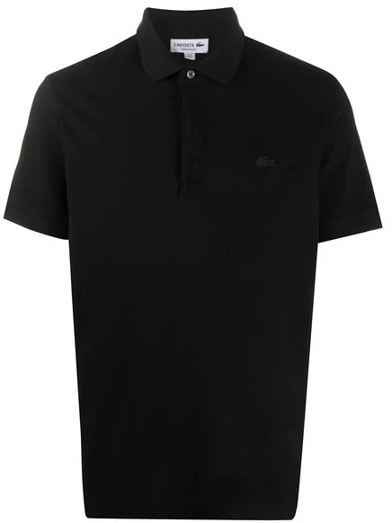 Мужская футболка-поло Lacoste с логотипом, черная