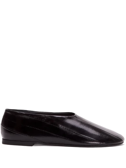 Женские шлепанцы Proenza Schouler Glove из кожи угря, черные
