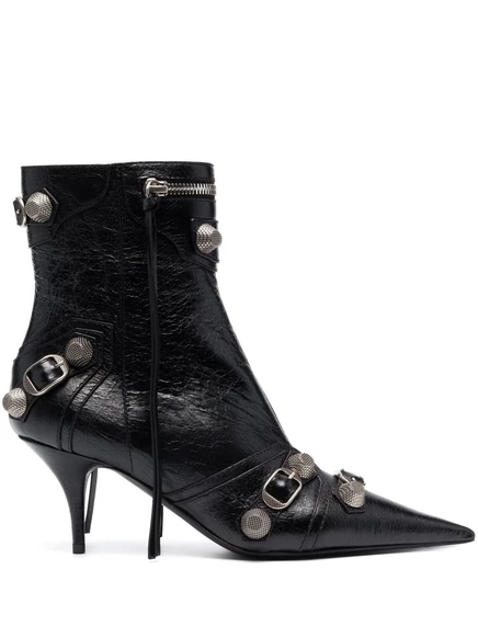 Ботильоны Balenciaga Cagole с пряжкой длиной 70 мм black