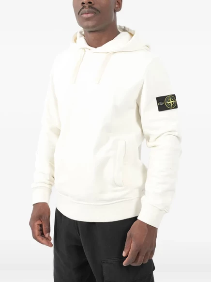 Толстовка с нашивкой с логотипом Stone Island white