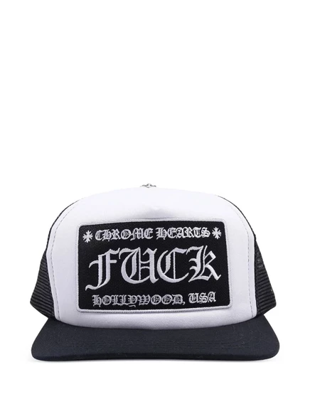 Мужская кепка Chrome Hearts «Black» с вышивкой, черная