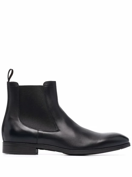 Кожаные ботинки Челси от Santoni black