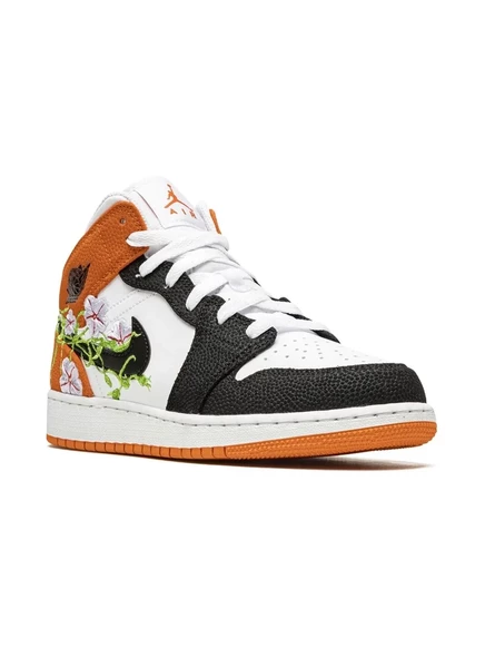 Кроссовки для мальчиков Jordan Air Jordan 1 Mid «Basketball Blossom», черные