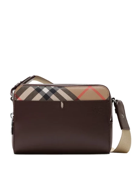Мужская сумка через плечо Burberry Pop Check, коричневая
