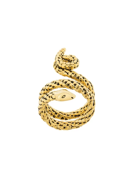 Женское кольцо Aurelie Bidermann змейка, золотое
