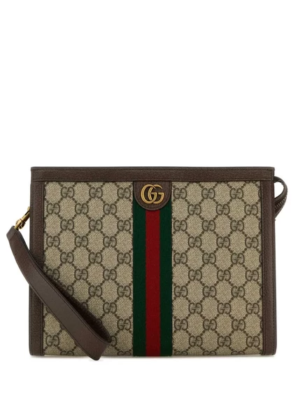 Мужской клатч Gucci Ophidia из холста GG, коричневый