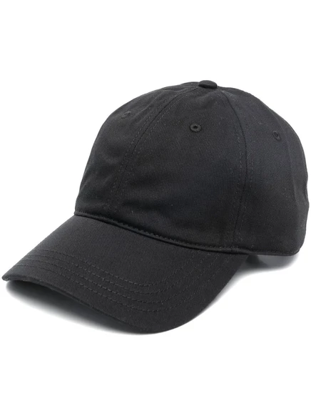 Унисекс бейсболка Lacoste однотонная, черная