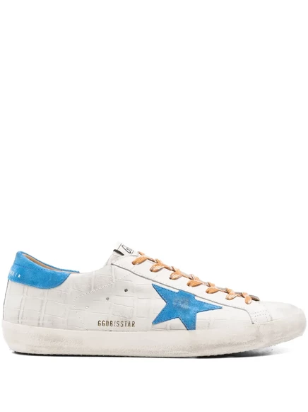 Кроссовки с низким верхом Golden Goose star с эффектом крокодила grey