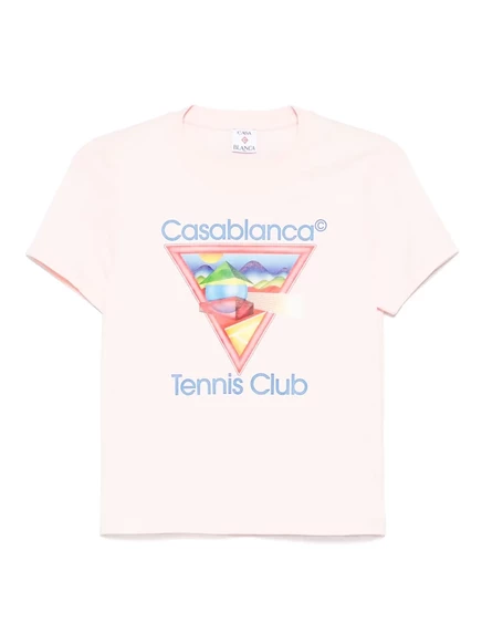 Футболка с графическим принтом теннисного клуба Casablanca pink