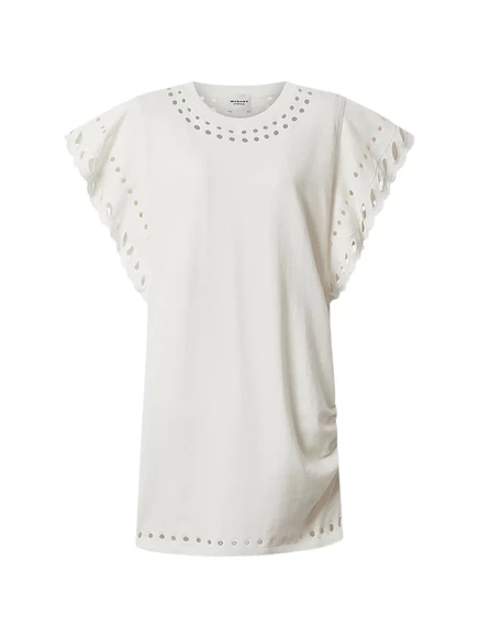 Женское мини-платье MARANT TOILE Orlane с люверсами, белое
