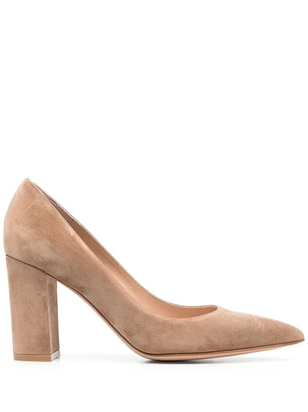 Замшевые туфли-лодочки Gianvito Rossi Piper 85 мм brown