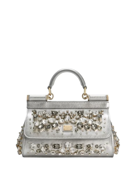 Женская сумка-тоут Dolce & Gabbana Small Sicily, серебристая