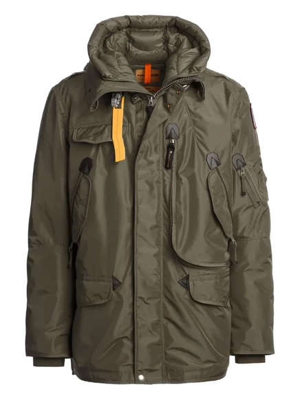 Мужская пуховая куртка Parajumpers Right Hand с капюшоном, оливковая
