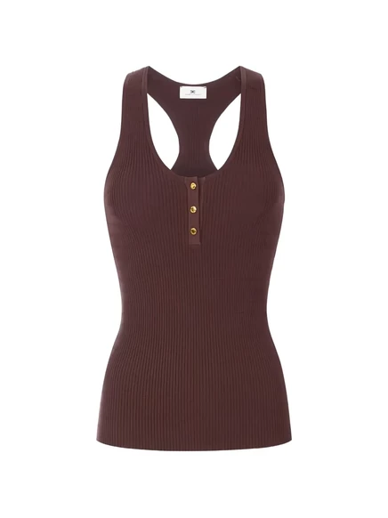 Женский вязаный топ Elisabetta Franchi, коричневый