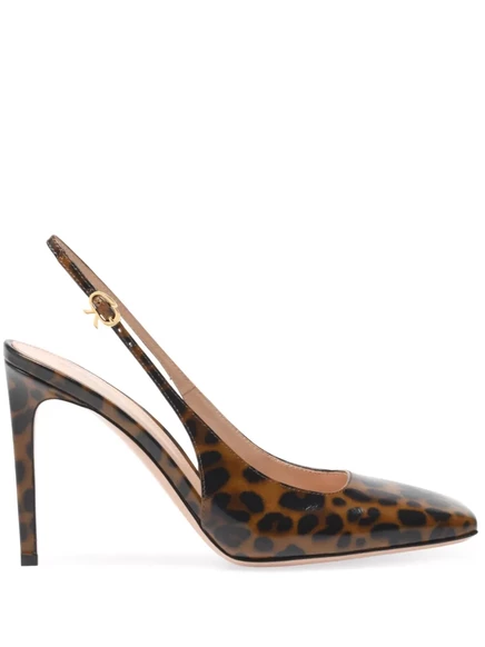 Туфли-лодочки Gianvito Rossi 95 мм Christina с ремешком на спине brown