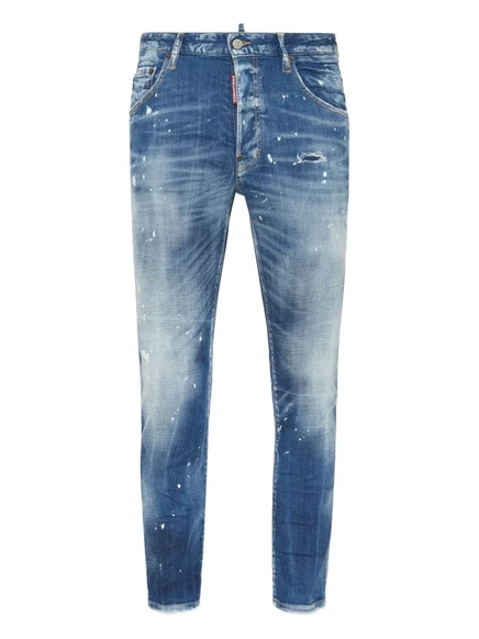 Мужские джинсы DSquared2 Medium Spots прямого кроя, синие