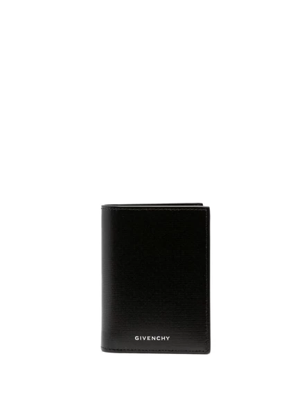 Мужской кожаный кошелек Givenchy с логотипом, черный