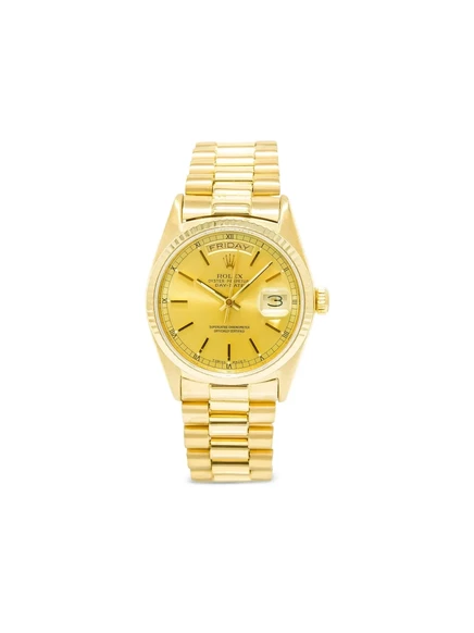 Мужские часы rolex day-date 36 мм, желтый циферблат