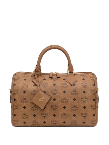 Женская сумка MCM Ella Boston средняя, коричневая