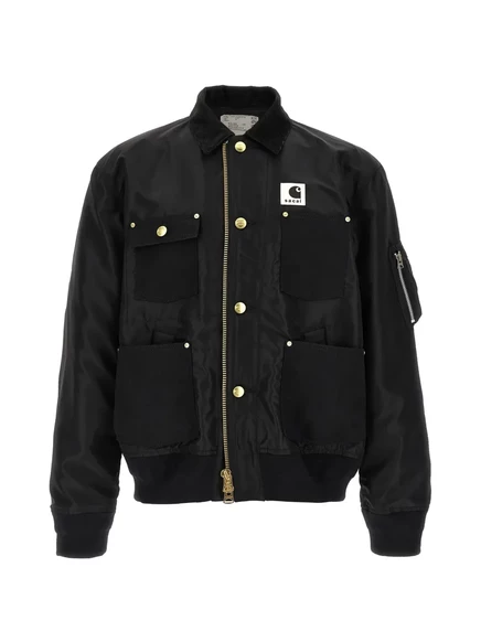 Мужская бомбер-куртка Sacai x Carhartt WIP Duck, черная