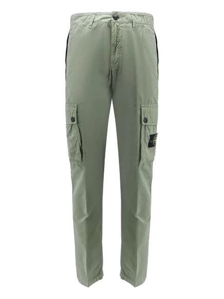 Мужские брюки Stone Island прямого кроя, зеленые