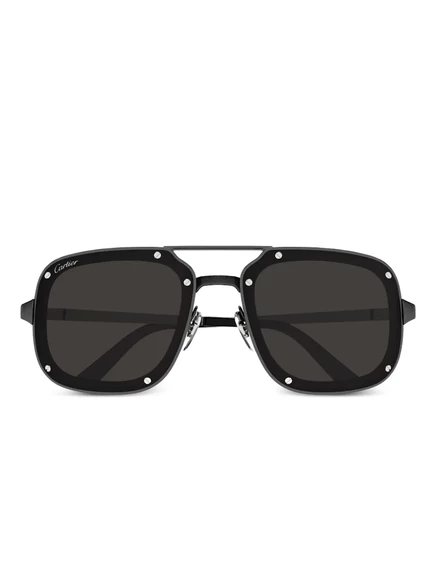 Мужские солнцезащитные очки Cartier Eyewear пилот, черные