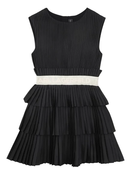 Платье для девочек Karl Lagerfeld Kids плиссированное, черное