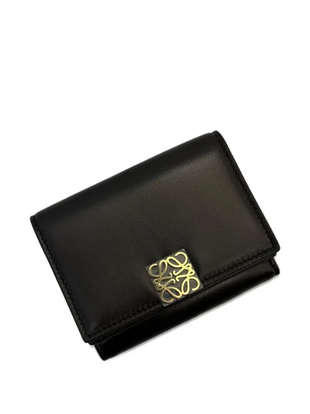 Кожаный кошелек LOEWE Anagram black