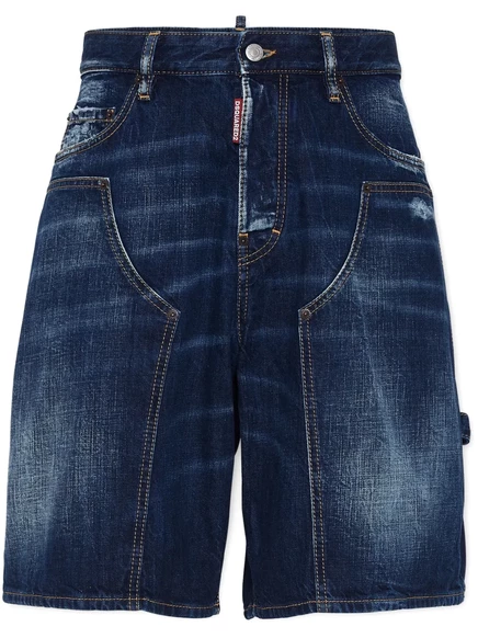 Мужские джинсовые шорты DSquared2 хлопковые, синие
