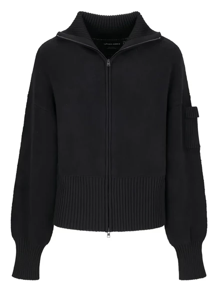 Свитер на молнии из канадской гусиной кожи Sauble black