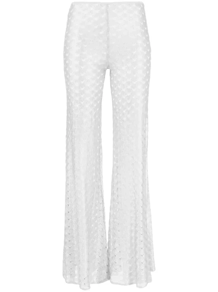 Расклешенные брюки из зигзагообразной ткани Missoni silver