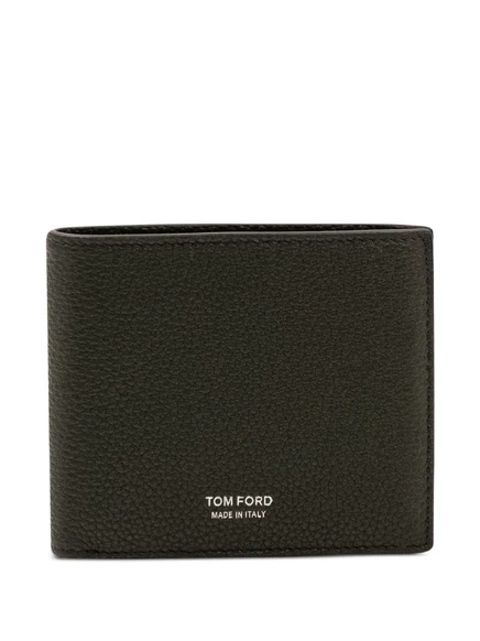 Мужской складной кошелек Tom Ford из зернистой кожи, черный