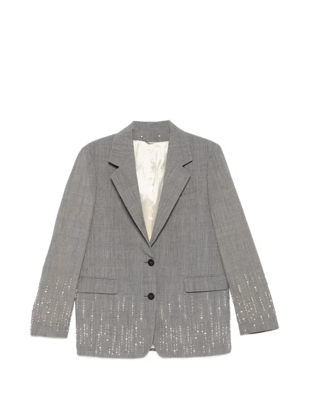 Женская куртка Golden Goose в клетку, серая