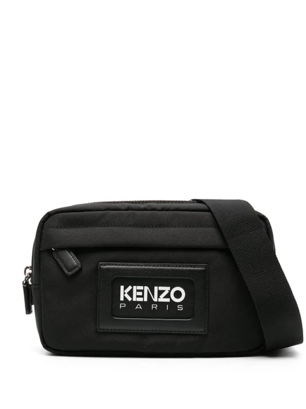 Мужская поясная сумка Kenzo с тиснением логотипа, черная