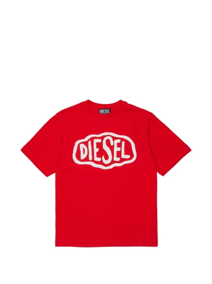 Футболка для мальчиков Diesel Kids с логотипом, красная