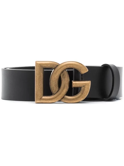 Мужской ремень Dolce & Gabbana с пряжкой DG, черный